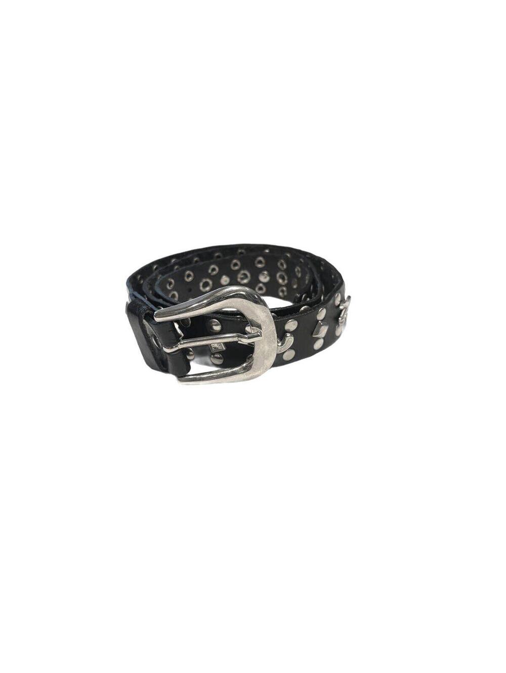 Vintage punk rock grunge belt with guns and airplane studs
